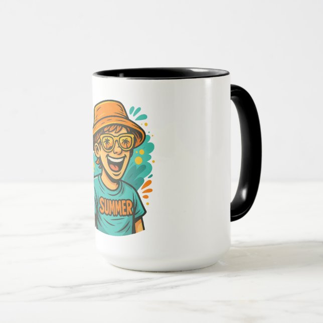 Mug Vibes d'été urbaines Tee de dessin - Stre lumineux (Devant droit)