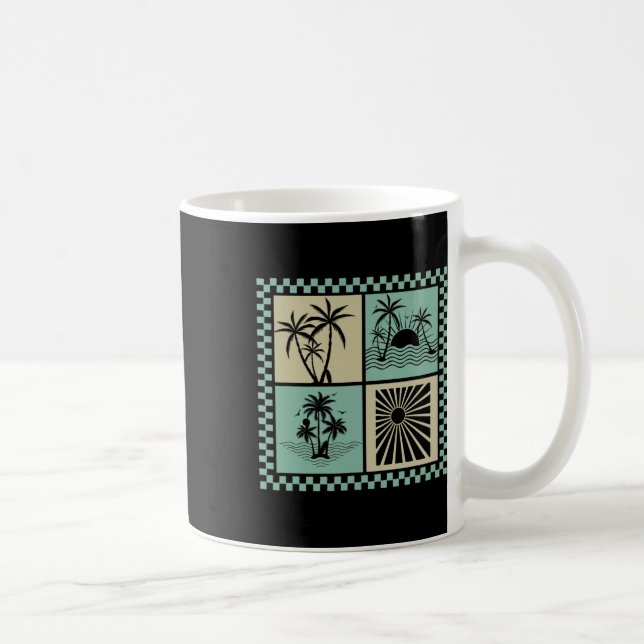 Mug Vibes d'été, Vague de coucher de soleil, Paradis d (Droite)