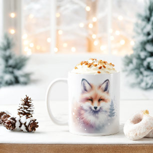 Mug Vibes d'hiver Aquarelle Baby Fox -