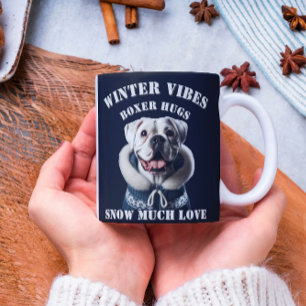 Mug Vibes d'hiver Boxer Hugs neige beaucoup d'amour