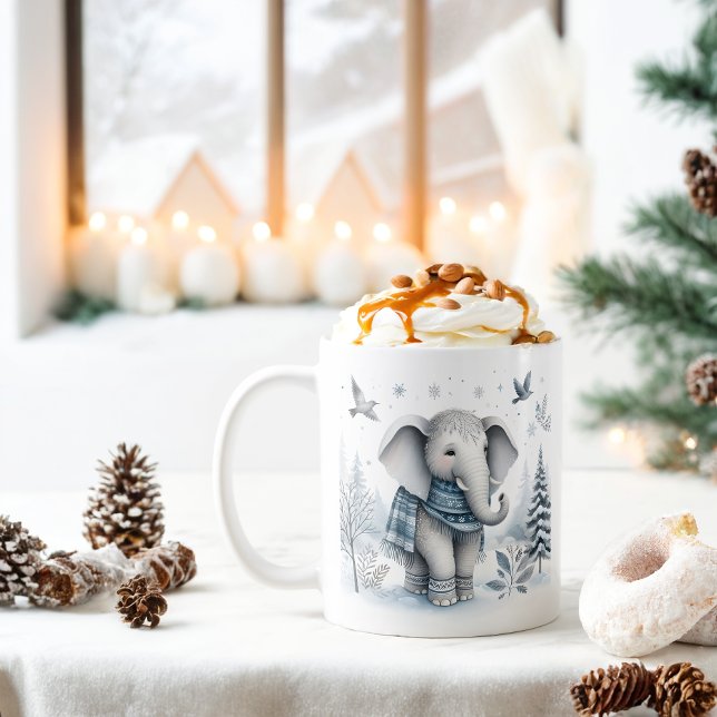 Mug Vibes d'hiver Eléphant - (Créateur téléchargé)
