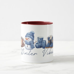 Mug Vibes d'hiver Friendly Snowman