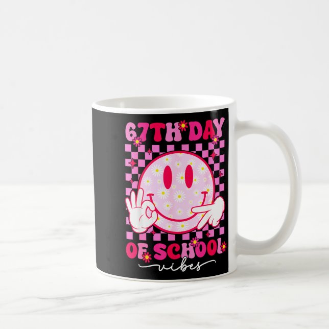 Mug Vibes du 67e jour d'école 67 Mème Visage souriant  (Droite)