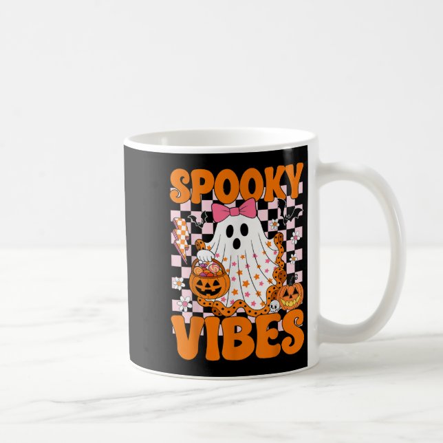 Mug Vibes éffrayant Ghost Retro Super Halloween Femmes (Droite)