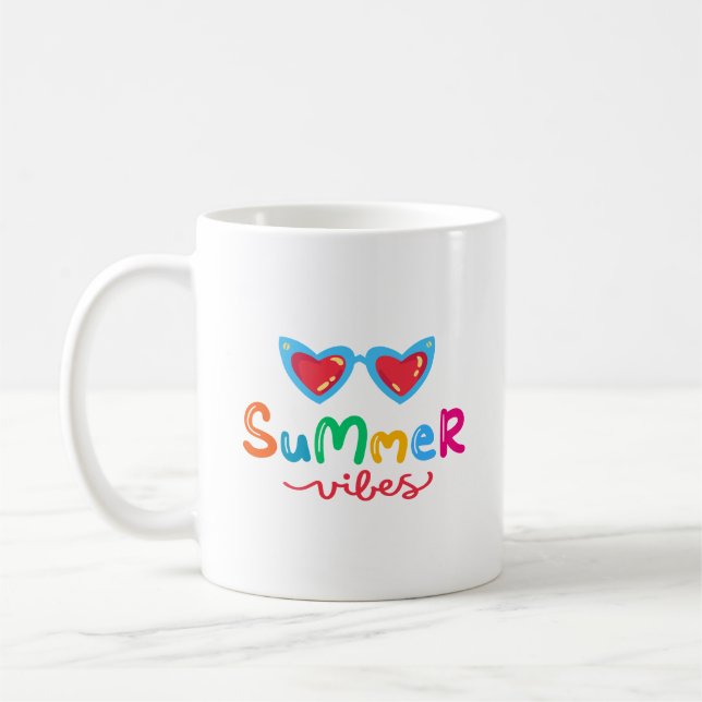 Mug Vibes Et Lunettes De Soleil Été (Gauche)