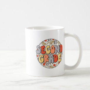 Mug Vibes Géniales de Deuxième Année Rétro Enseignants