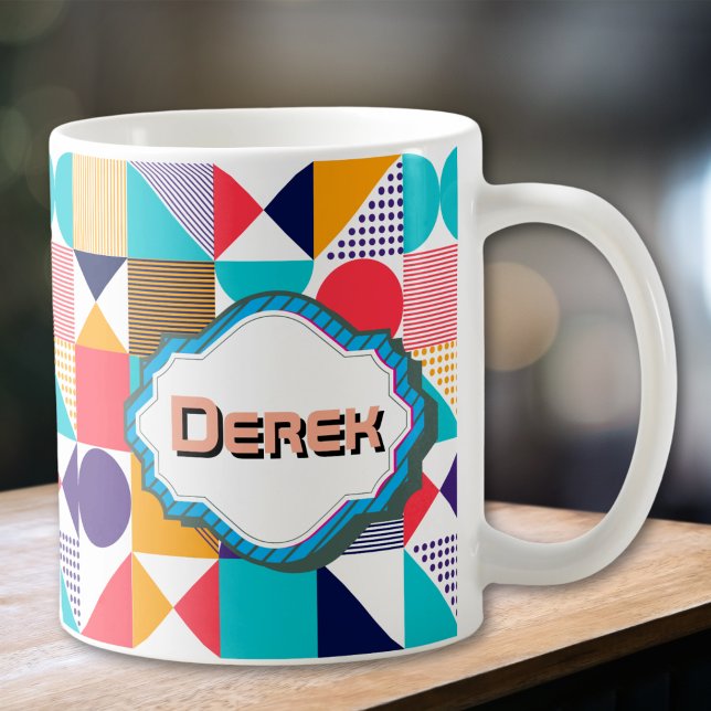 Mug Vibes géométriques personnalisées (Créateur téléchargé)