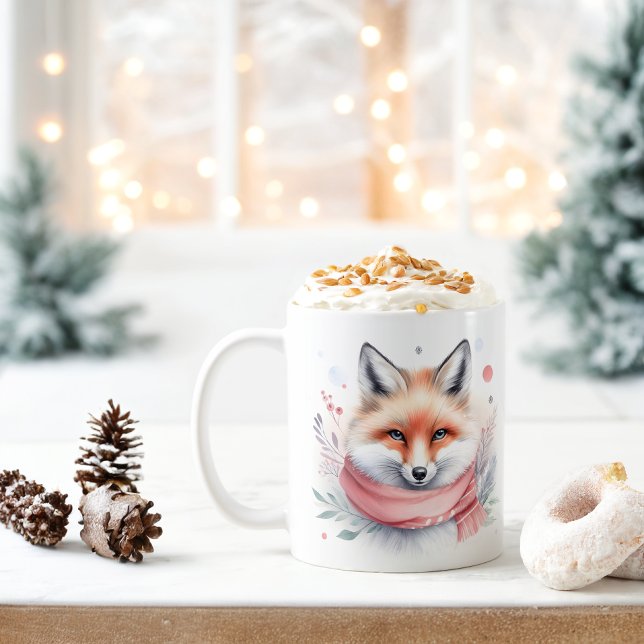 Mug Vibes hiver Aquarelle Fox - (Créateur téléchargé)
