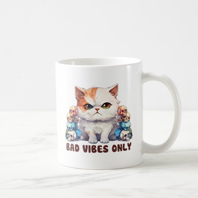 Mug Vibes incorrectes uniquement - Fierce Chat & Skuls (Droite)
