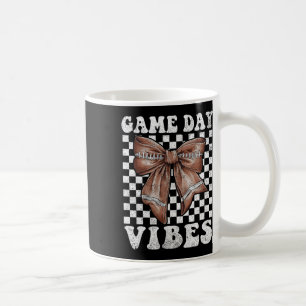 Mug Vibes Jour Coquette Bow Football Mama Football