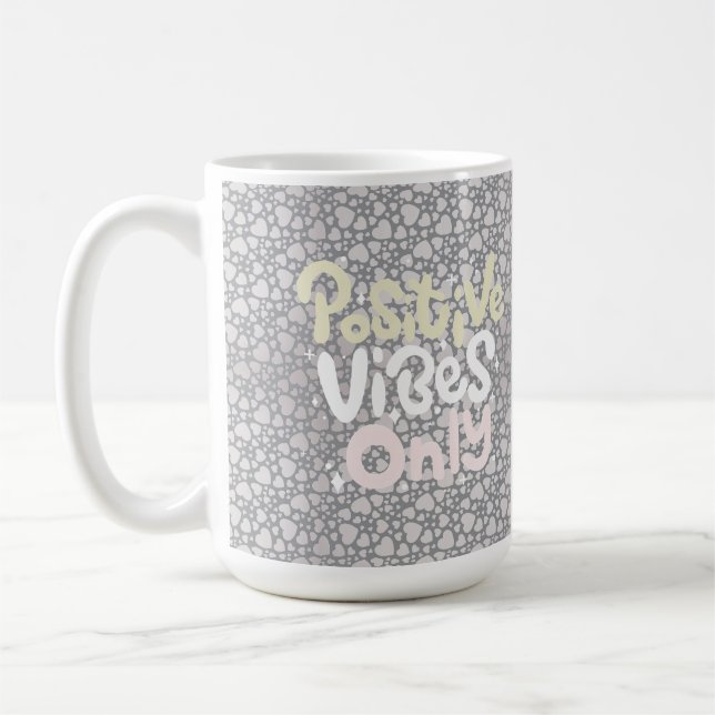 Mug Vibes positives uniquement de couleur neutre style (Gauche)