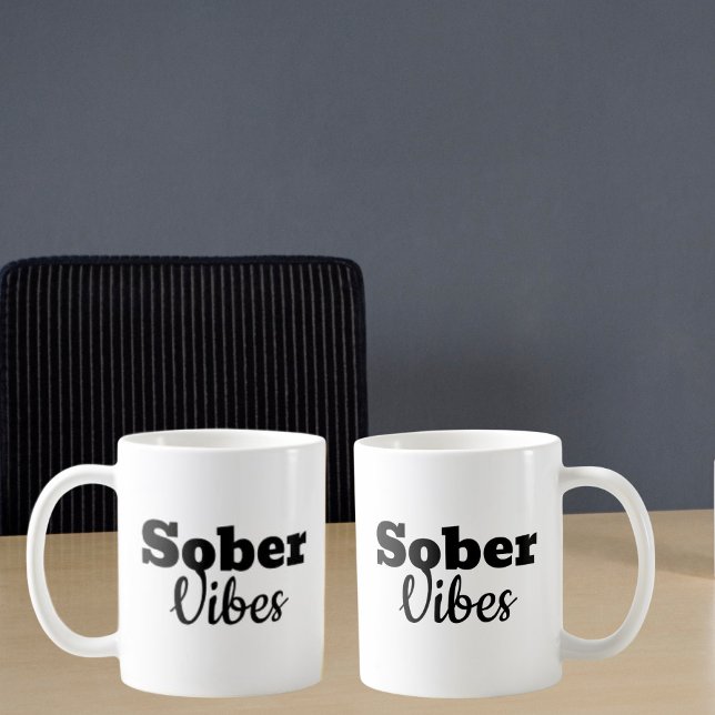 Mug Vibes Sober - Dons de Récupération Sobriété Motiva (Créateur téléchargé)