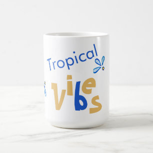 Mug Vibes tropicales Bleues et Jaunes