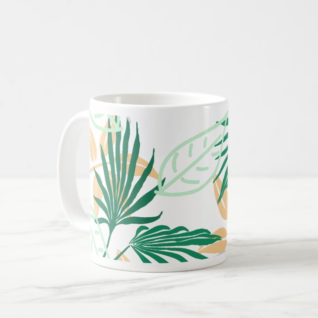 Mug Vibes tropicales Feuilles Plantes (Devant gauche)