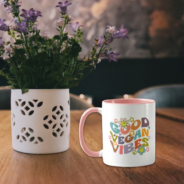 Mug Vibes Vegan Retro Good (Créateur téléchargé)