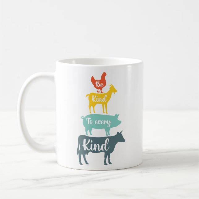 Mug Vibes végétaliennes vibrantes : Adoptez une base P (Gauche)