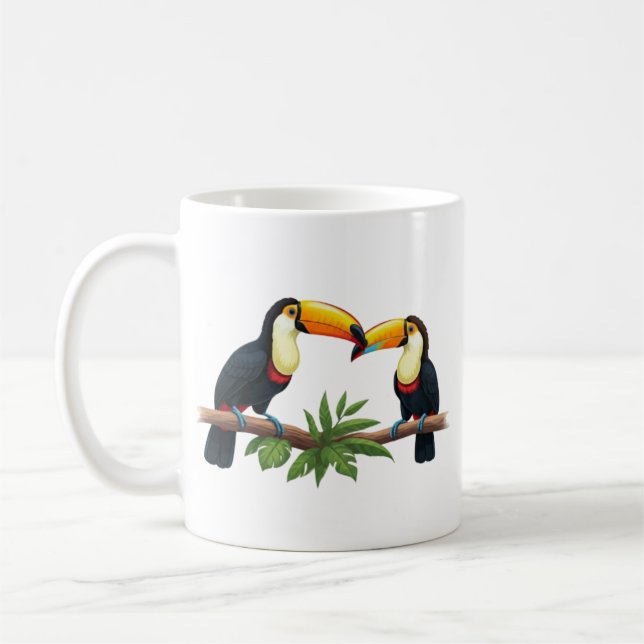 Mug Vibrance de la jungle : Toucans en Harmonie (Gauche)