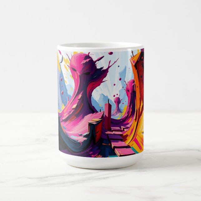 Mug Vibrant Abstract Fantasy Landscape (Centre)