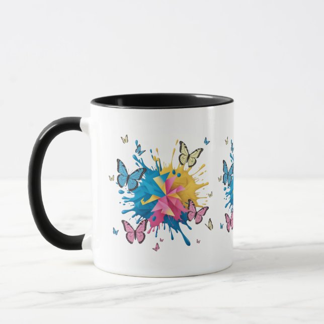 Mug Vibrant Abstrait Color Splash Art pour moderne (Gauche)