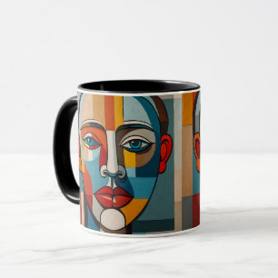 Mug Vibrant coloré Abstrait peinture de visage