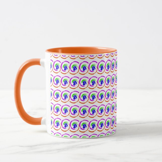 Mug Vibrant coloré moderne Abstrait  Motif d'art (Gauche)