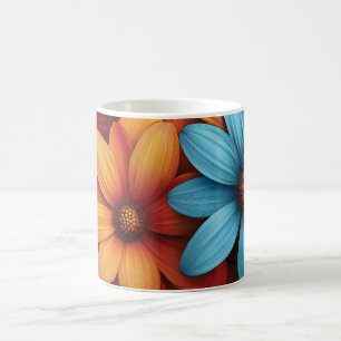 Mug Vibrant couleur marron, bleu, jaune, couleur orang