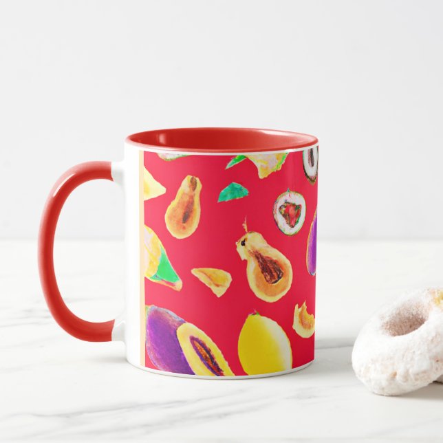 Mug Vibrant Fruity Délice Motif (Avec donut)