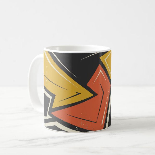 Mug Vibrant Geometric Street Art (Devant gauche)