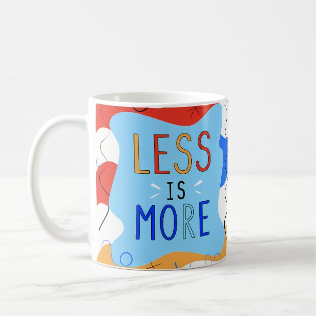 Mug Vibrant "Less Is More" Abstract Graphic (Gauche)