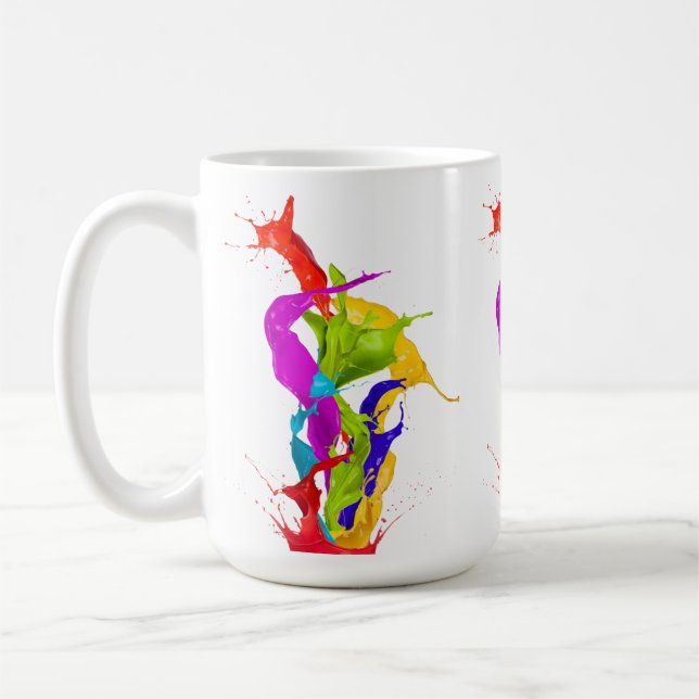 Mug Vibrant Liquid Explosion: Abstract Paint Splash (Gauche)