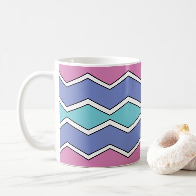 Mug Vibrant Peaks ZigZag  (Avec donut)