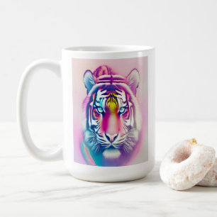 Mug Vibrant Tigre Coloré Visage Bold Faune moderne