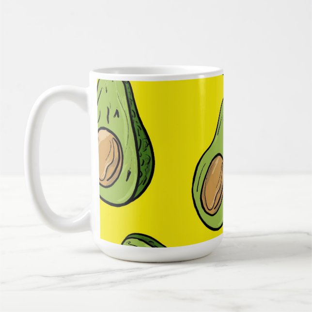 Mug Vibrant Yellow Fruit Illustration - Whimsical  (Gauche)
