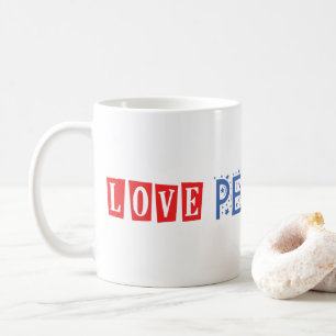 Mug Vibrants Couleur et mots : Amour Paix Joie