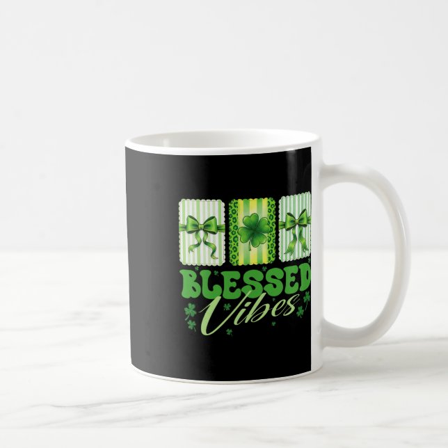 Mug Vibrations Bénies St Patrick Jour Célèbre Trèfle P (Droite)