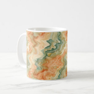 Mug Vibrations des années soixante-dix Orange Vert Abs