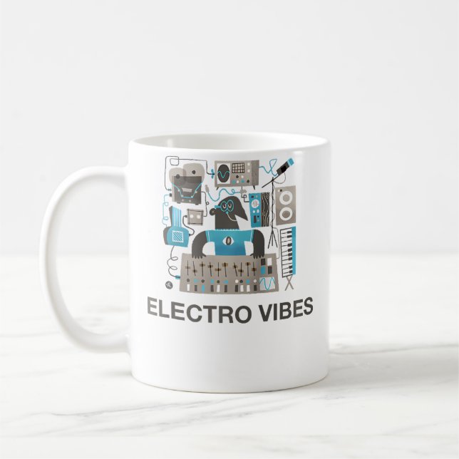 Mug Vibrations Électro Minimales Pour Les Amateurs De  (Gauche)