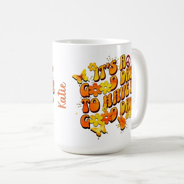 Mug Vibrations Positives Colorées Motivation pour Elle (Devant droit)