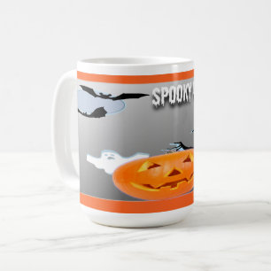 Mug Vibrations Sombres avec Bordure Orange