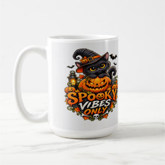 Mug Vibrations Sombres Uniquement – Chat Noir Hallowee