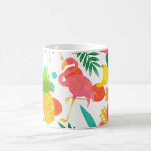Mug Vibrations Tropicales Feuilles Florales Été Chic