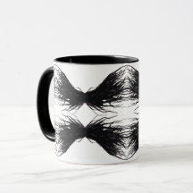 Vices Abstraits Ailes Noires Art à l'Encre d'Alcoo