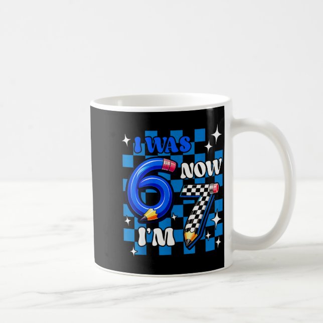 Mug Vichy bleu j'avais 6 ans j'ai 7 ans drôle 67 joyeu (Droite)