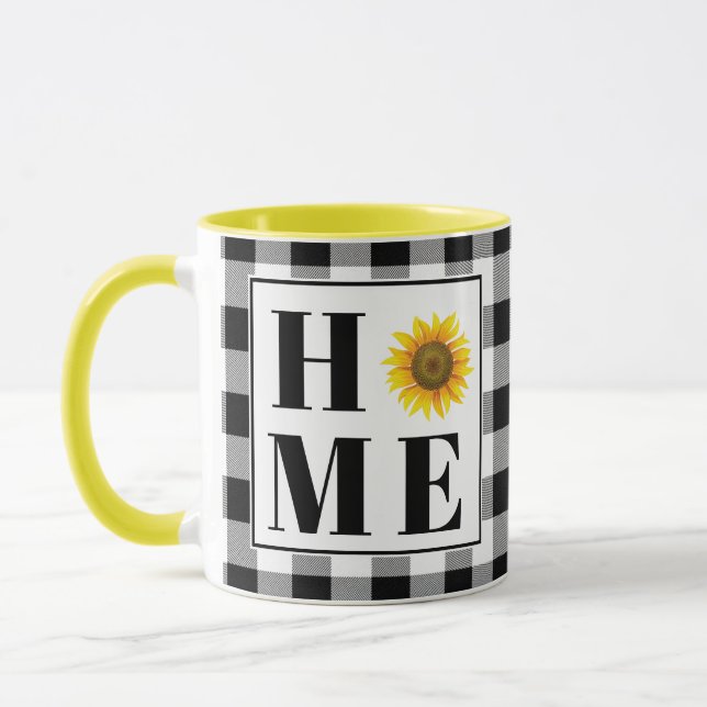 Mug Vichy buffle tournesol "Accueil" (Gauche)