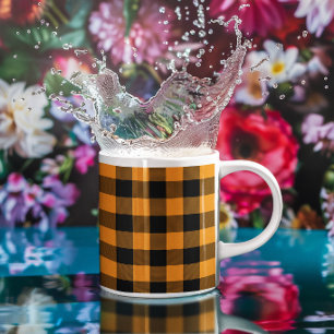 Mug Vichy orange et noir Buffalo