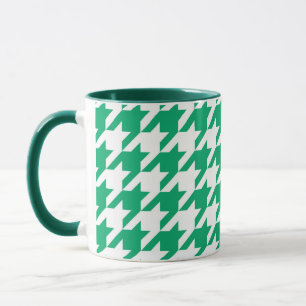 Mug Vichy Vert et Blanc à Carreaux à Motif Pied de Pou