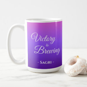 Mug Victoire est en train de brasser Personnalisé Purp