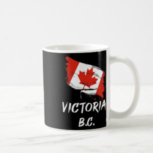 Mug Victoria Bc Canada Drapeau Éclaboussé Voyage Vacan