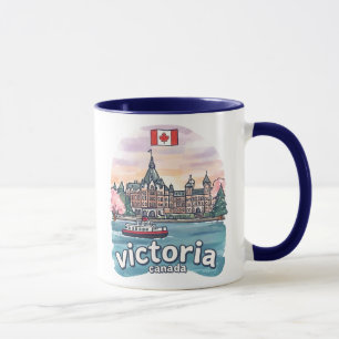Mug Victoria Canada Coloré Artistique Mignon