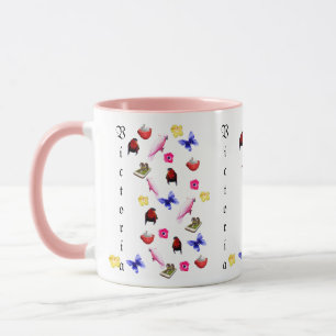 Mug Victoria, Nom Logo Avec Lapins Et Papillons,